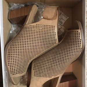 Classified open block heels